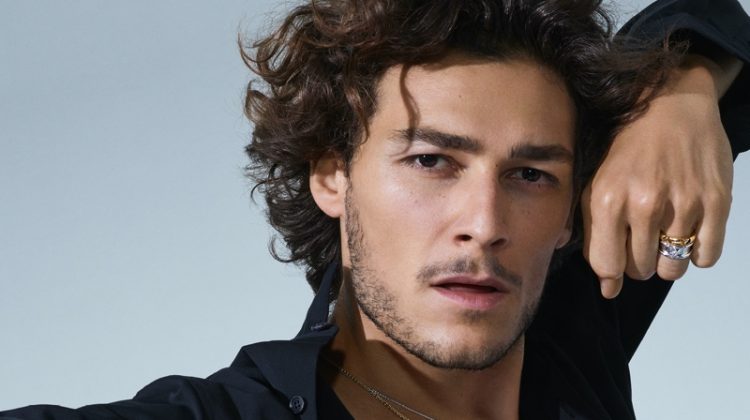 French ballet dancer Hugo Marchand stars in Louis Vuitton's LV Volt jewelry campaign.