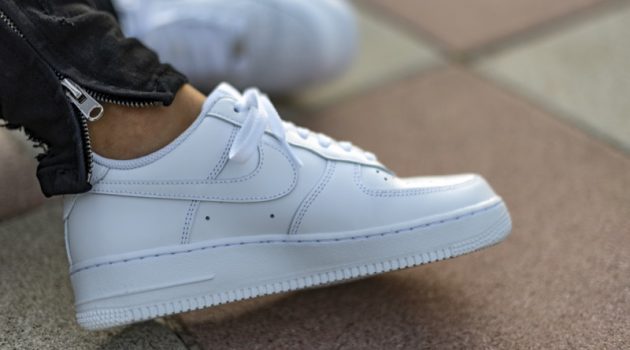 Man White Nike Air Force Sneakers