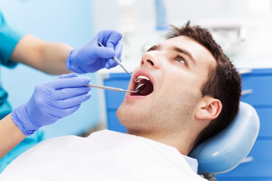 Man at Dentist