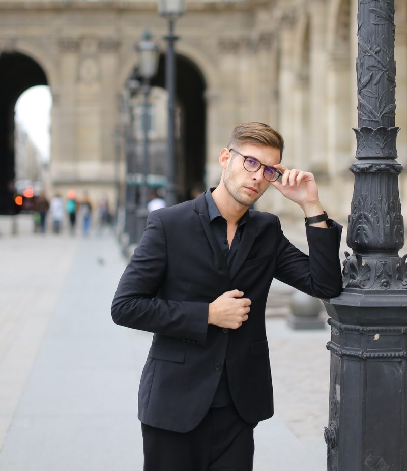 Man in Stylish Suit Paris Streets Man in Stylish Suit Paris Streets