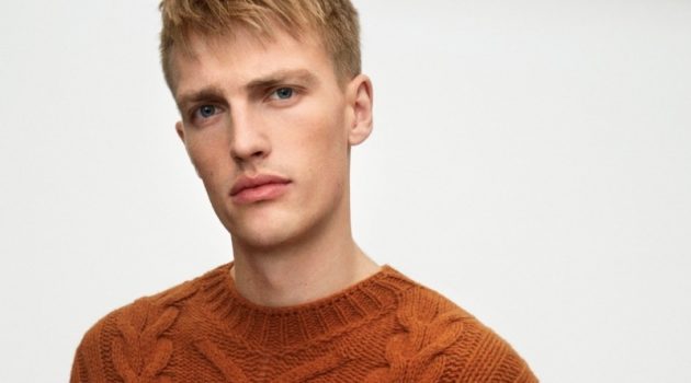 Victor Dons Casualwear from Marc O'Polo Fall '20 Collection Victor Nylander dons a brown cable-knit sweater from Marc O'Polo's fall-winter 2020 casual collection.