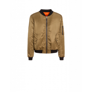 Pumpkin Face Nylon Bomber Jacket Pumpkin Face Nylon Bomber Jacket