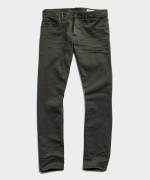 Slim Fit 5-Pocket Garment-Dyed Stretch Twill in Peat Slim Fit 5-Pocket Garment-Dyed Stretch Twill in Peat