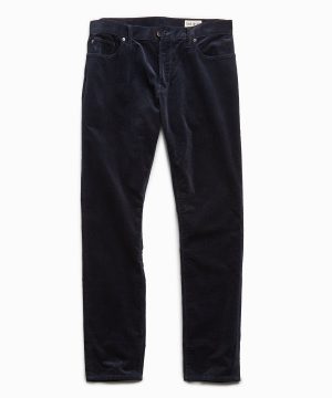 Slim Fit 5-Pocket Stretch Italian Cord in Navy Slim Fit 5-Pocket Stretch Italian Cord in Navy