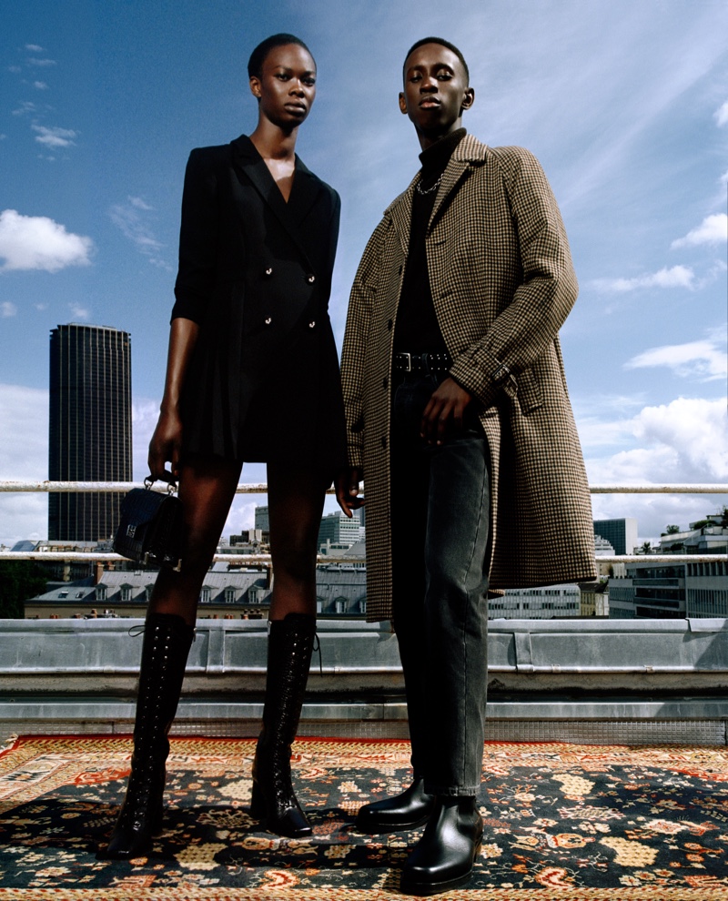 Soulmates Mari-Lou and Youssou appear in The Kooples' fall-winter 2020 campaign.