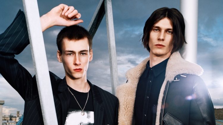 Brothers Zacharie and Matthieu appear in The Kooples' fall-winter 2020 campaign.