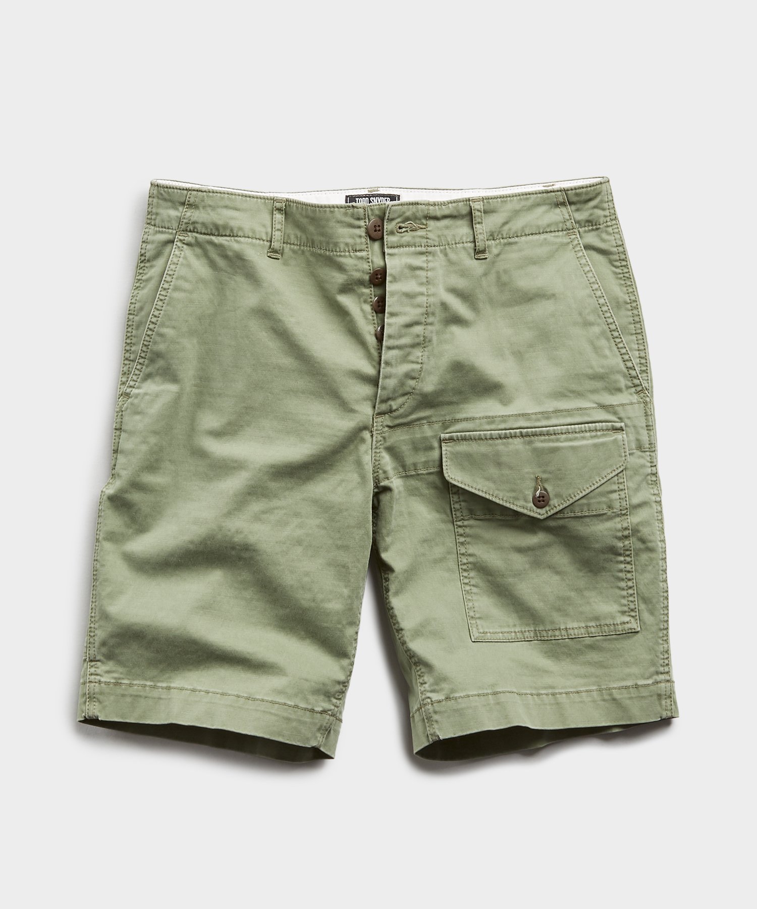 olive green fleece shorts