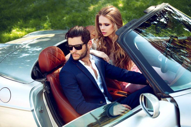 Couple in Luxury Car Couple in Luxury Car