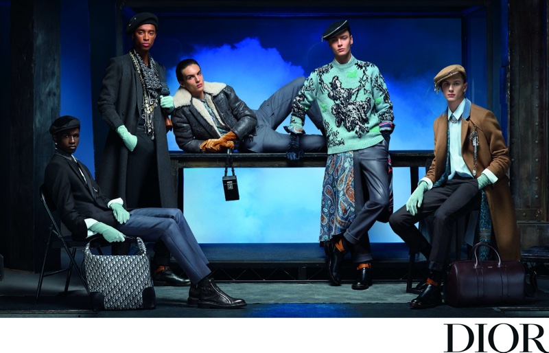 Malick Bodian, Jecardi Sykes, Lucas El Bali, Otto Nahmmacher, and Patrick Waldron star in Dior Men's winter 2020 campaign. » Dior Men Goes Couture Punk for Winter '20 Campaign Malick Bodian, Jecardi Sykes, Lucas El Bali, Otto Nahmmacher, and Patrick Waldron star in Dior Men's winter 2020 campaign.