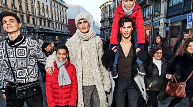Alex Palade, Srdjan Kutlesic, Mattia Narducci star in Dolce & Gabbana's fall-winter 2020 men's campaign.