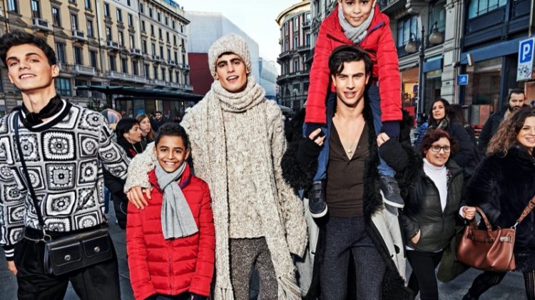 Alex Palade, Srdjan Kutlesic, Mattia Narducci star in Dolce & Gabbana's fall-winter 2020 men's campaign.