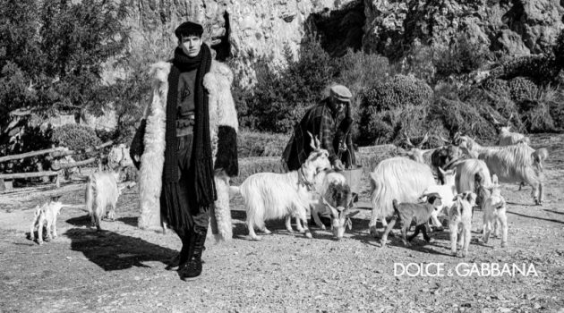 Model Amerigo Valenti travels to Custonaci, Sicily for Dolce & Gabbana's fall-winter 2020 men's campaign.