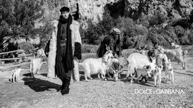 Model Amerigo Valenti travels to Custonaci, Sicily for Dolce & Gabbana's fall-winter 2020 men's campaign.