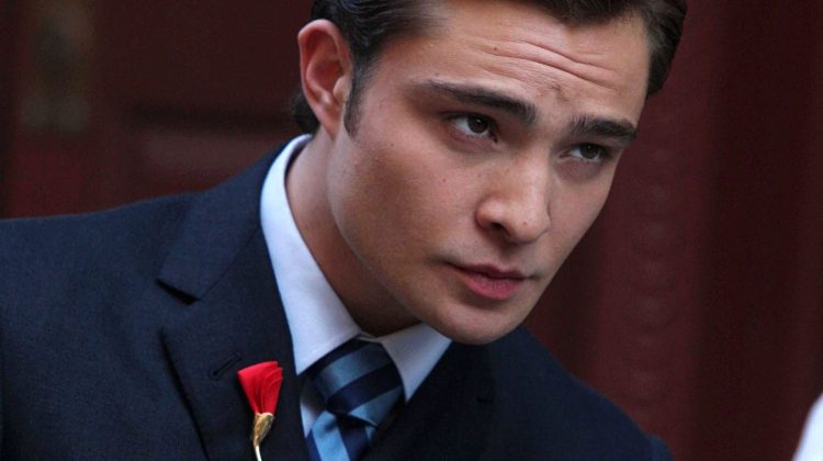 Ed Westwick Shooting Gossip Girl Brooch