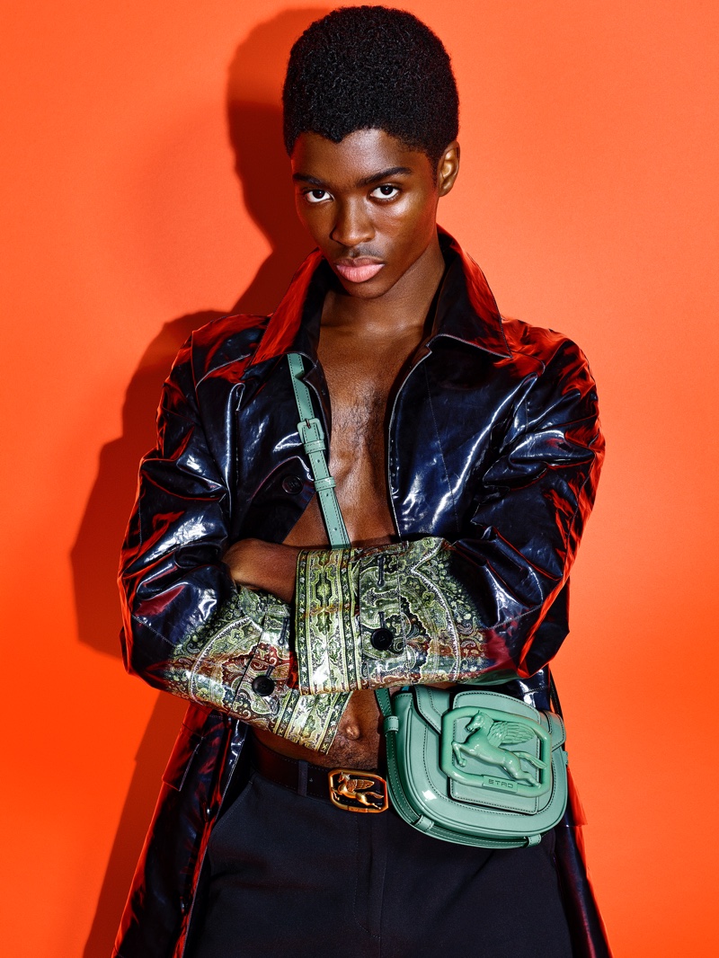 Alton Mason stars in Etro's Pegasus Club campaign.