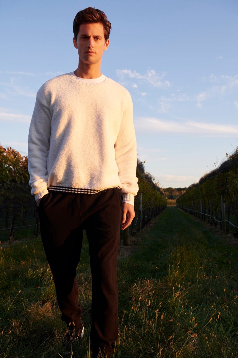 American model Garrett Neff sports wardrobe essentials from ATM. » Garrett Reunites with ATM in Smart Leisure Style American model Garrett Neff sports wardrobe essentials from ATM.