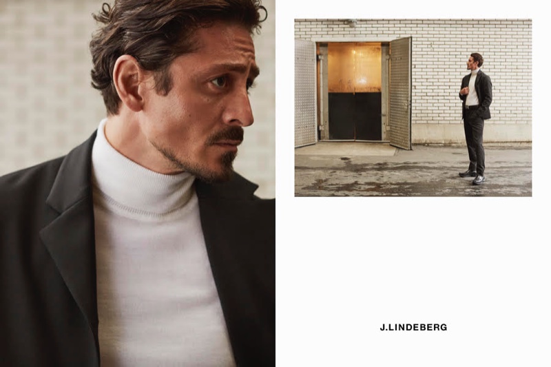 Pelle Lannefors photographs actor Alexej Manvelov for J.Lindeberg's fall-winter 2020 campaign. » Alexej Manvelov & Qhris Magsino Front J.Lindeberg Fall '20 Campaign Pelle Lannefors photographs actor Alexej Manvelov for J.Lindeberg's fall-winter 2020 campaign.