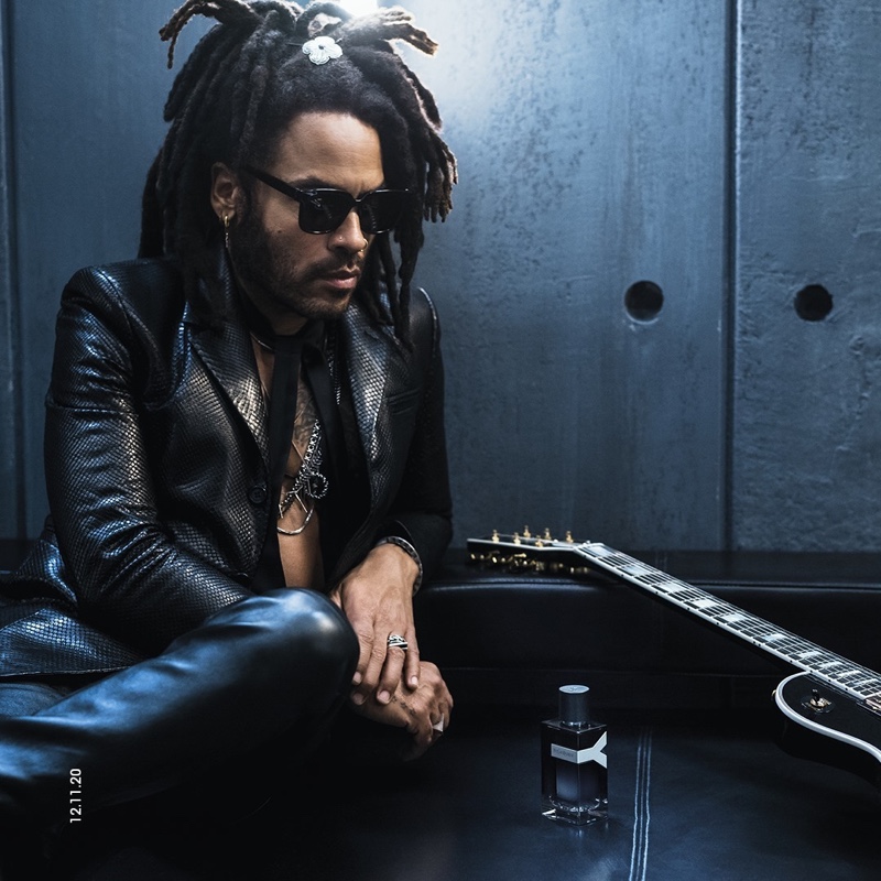 Singer Lenny Kravitz stars in the YSL Y Eau De Parfum campaign.