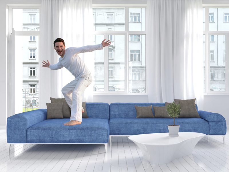 Man Dancing on Couch