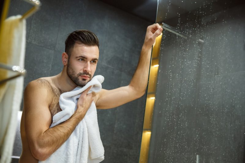 Man Toweling Off