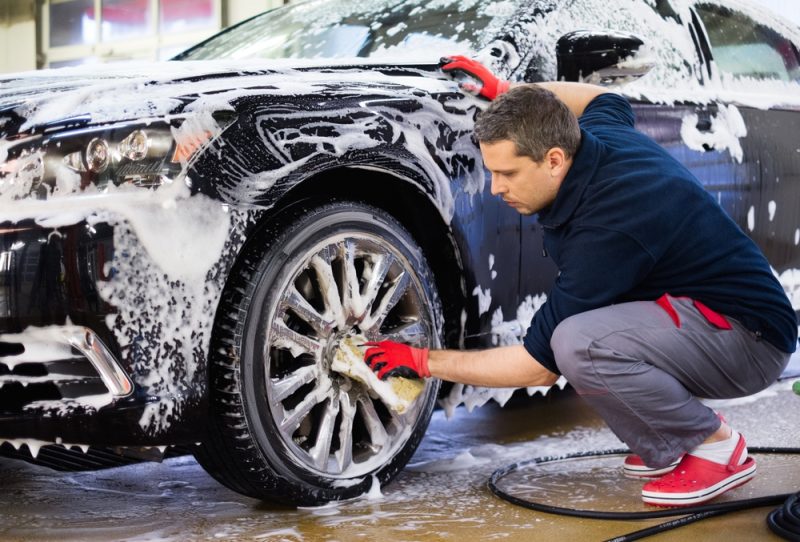 Man Washing Car Man Washing Car