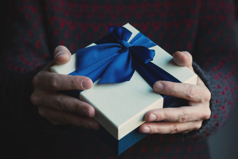 Man with Small Gift