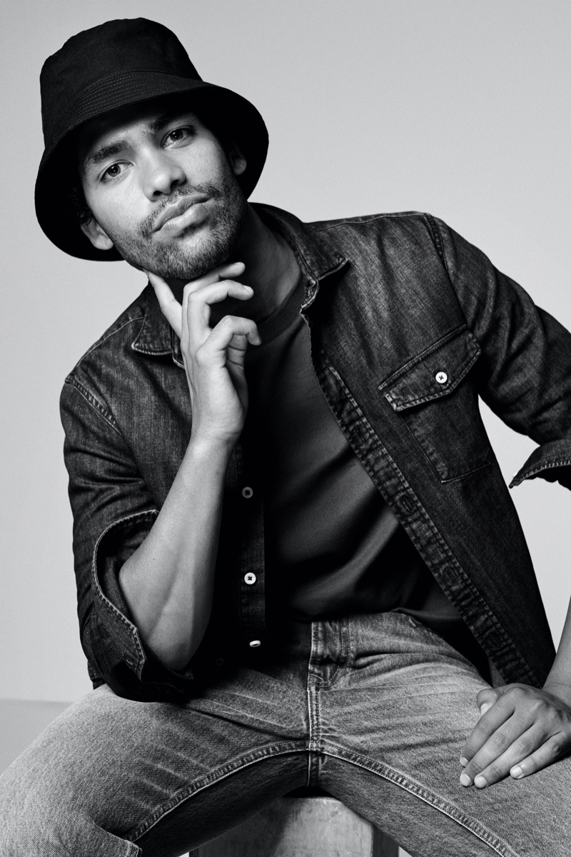 Mango enlists Alex J. Ordóñez to model its latest denim styles for men.