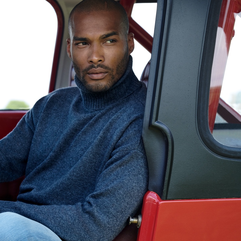 Jenry David sports a navy turtleneck sweater for Naked Cashmere's fall 2020 campaign. » Jenry Gets Cozy in Naked Cashmere Fall '20 Campaign Jenry David sports a navy turtleneck sweater for Naked Cashmere's fall 2020 campaign.