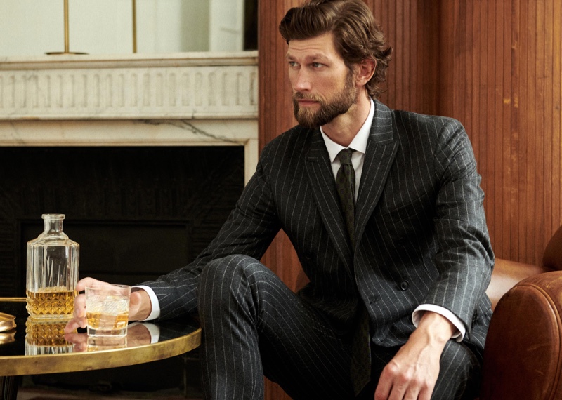 Jan Trojan dons a gray pinstripe suit from Octobre's fall 2020 Semaine collection. » Jan Suits Up in Octobre Semaine Collection Jan Trojan dons a gray pinstripe suit from Octobre's fall 2020 Semaine collection.