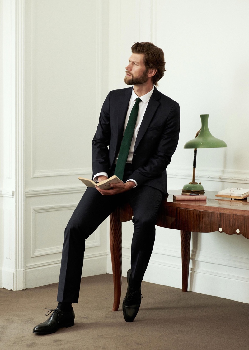 Front and center, Jan Trojan models Octobre's Elmon suit. » Jan Suits Up in Octobre Semaine Collection Front and center, Jan Trojan models Octobre's Elmon suit.