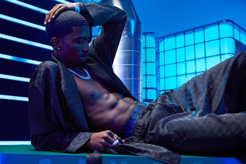 Front and center, Christian Combs stars in the new Savage X Fenty men's underwear campaign.