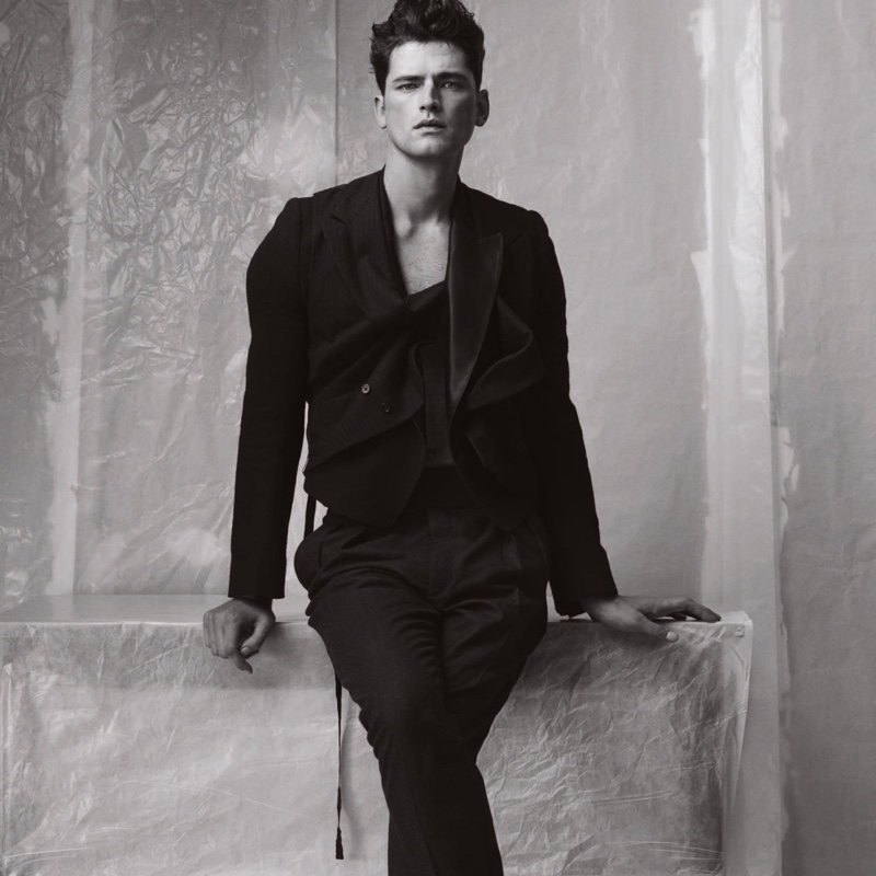 » Sean Suits Up in Black & White Story for WSJ. Magazine Sean OPry 2020 WSJ Magazine Editorial 004