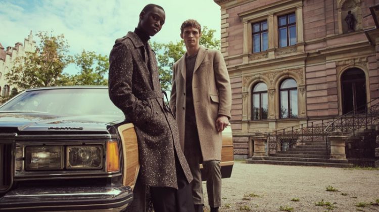 Models Edge Lheureux and Julian Schneyder front Stylebop's "A New Era of Style" campaign.