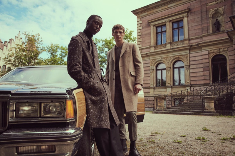 Models Edge Lheureux and Julian Schneyder front Stylebop's "A New Era of Style" campaign.