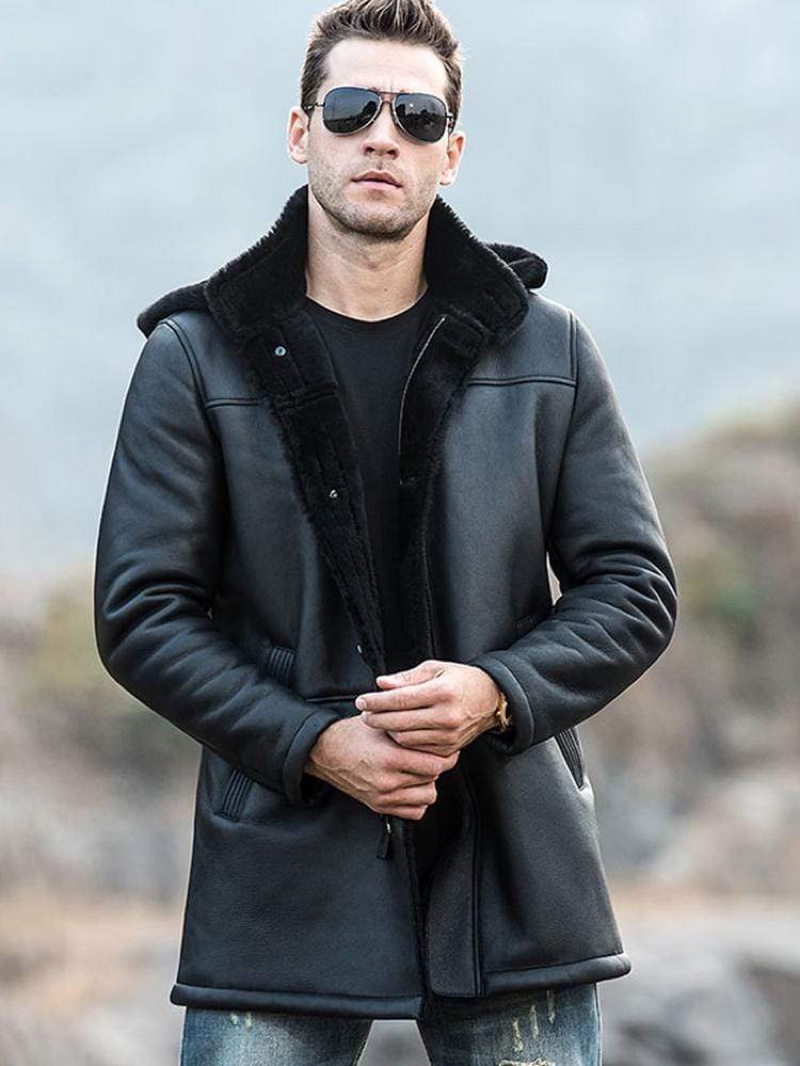Trench Shearling Leather Jacket