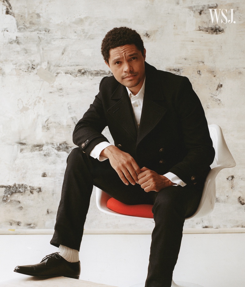 Gioncarlo Valentine photographs Trevor Noah for WSJ. Magazine.