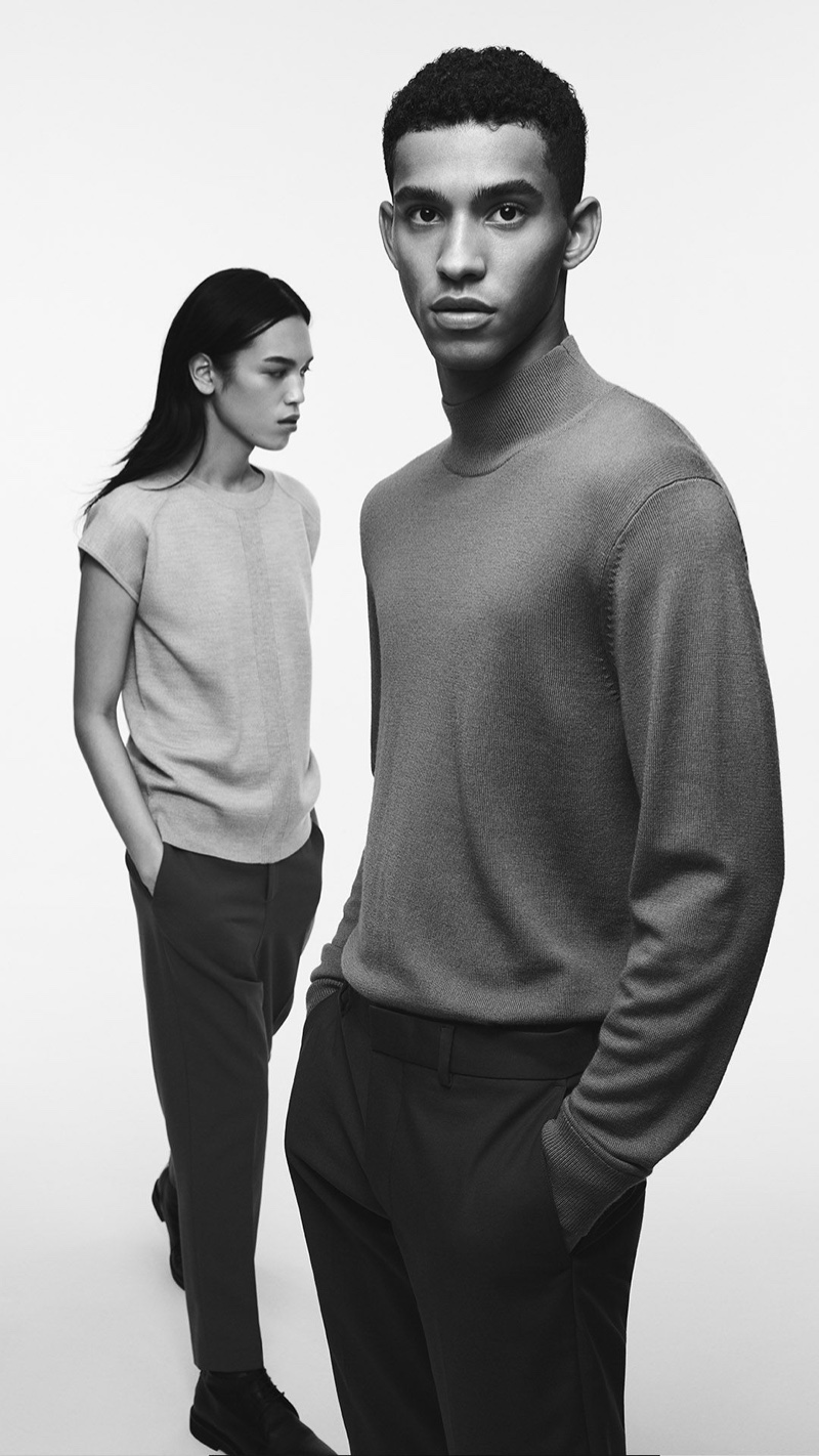 Dara Allen and Jan Carlos Diaz appear in Club Monaco's fall-winter 2020 campaign.