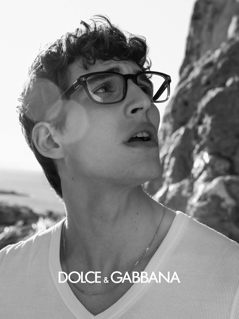 Francesco Finizio photographs Amerigo Valenti for Dolce & Gabbana's fall-winter 2020 eyewear campaign.