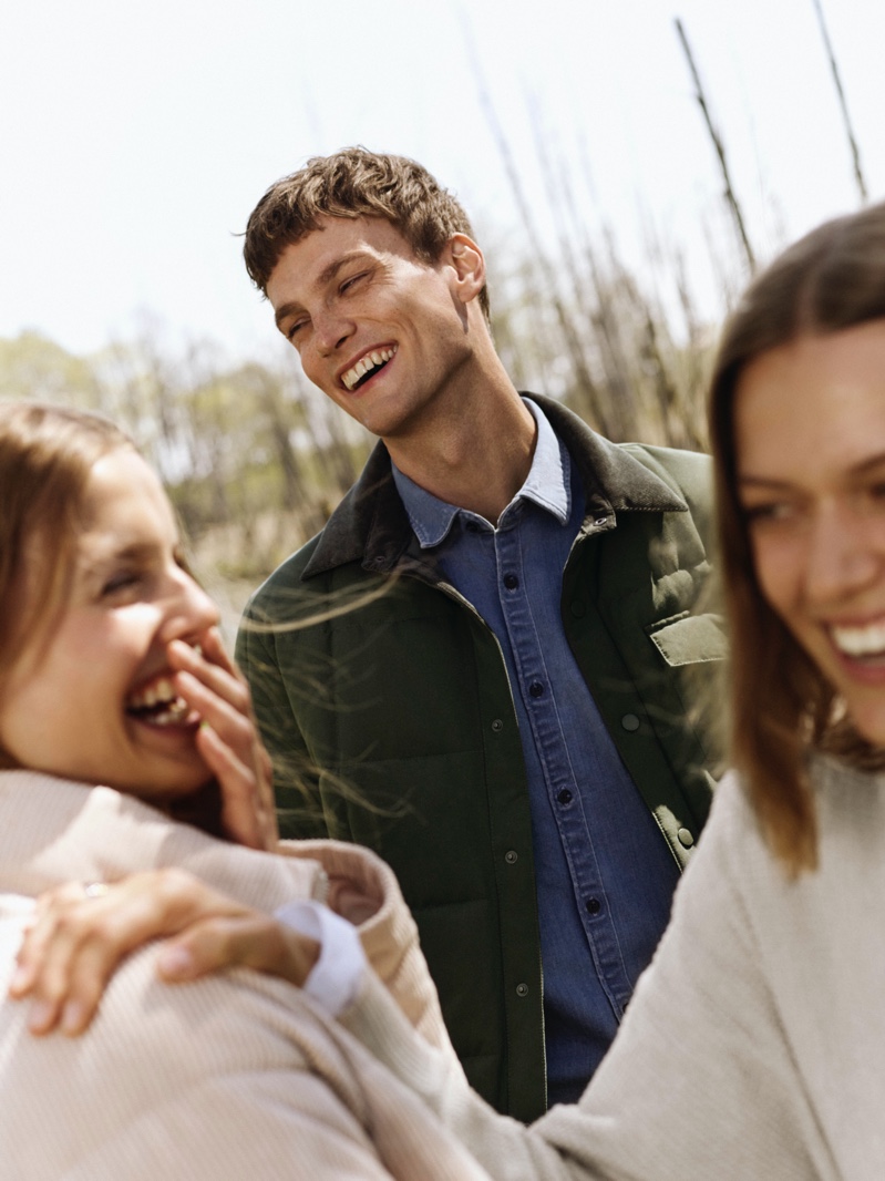 All smiles, Max Bender fronts Esprit's fall-winter 2020 campaign.