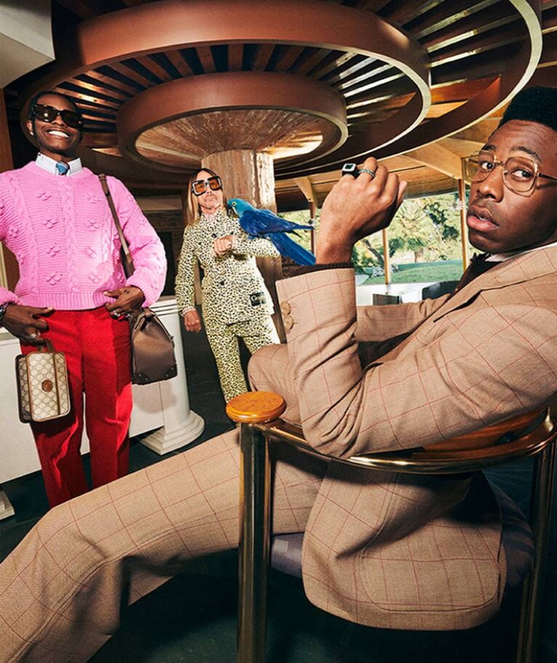 Harmony photographs A$AP Rocky, Iggy Pop, and Tyler, The Creator for Gucci's fall-winter 2020 Tailoring campaign. » A$AP Rocky, Tyler the Creator & Iggy Pop Front Gucci Fall '20 Tailoring Campaign Harmony photographs A$AP Rocky, Iggy Pop, and Tyler, The Creator for Gucci's fall-winter 2020 Tailoring campaign.