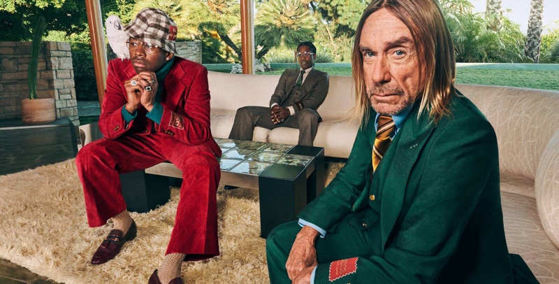 Tyler, The Creator, A$AP Rocky, and Iggy Pop star in Gucci's fall-winter 2020 Tailoring campaign. » A$AP Rocky, Tyler the Creator & Iggy Pop Front Gucci Fall '20 Tailoring Campaign Tyler, The Creator, A$AP Rocky, and Iggy Pop star in Gucci's fall-winter 2020 Tailoring campaign.