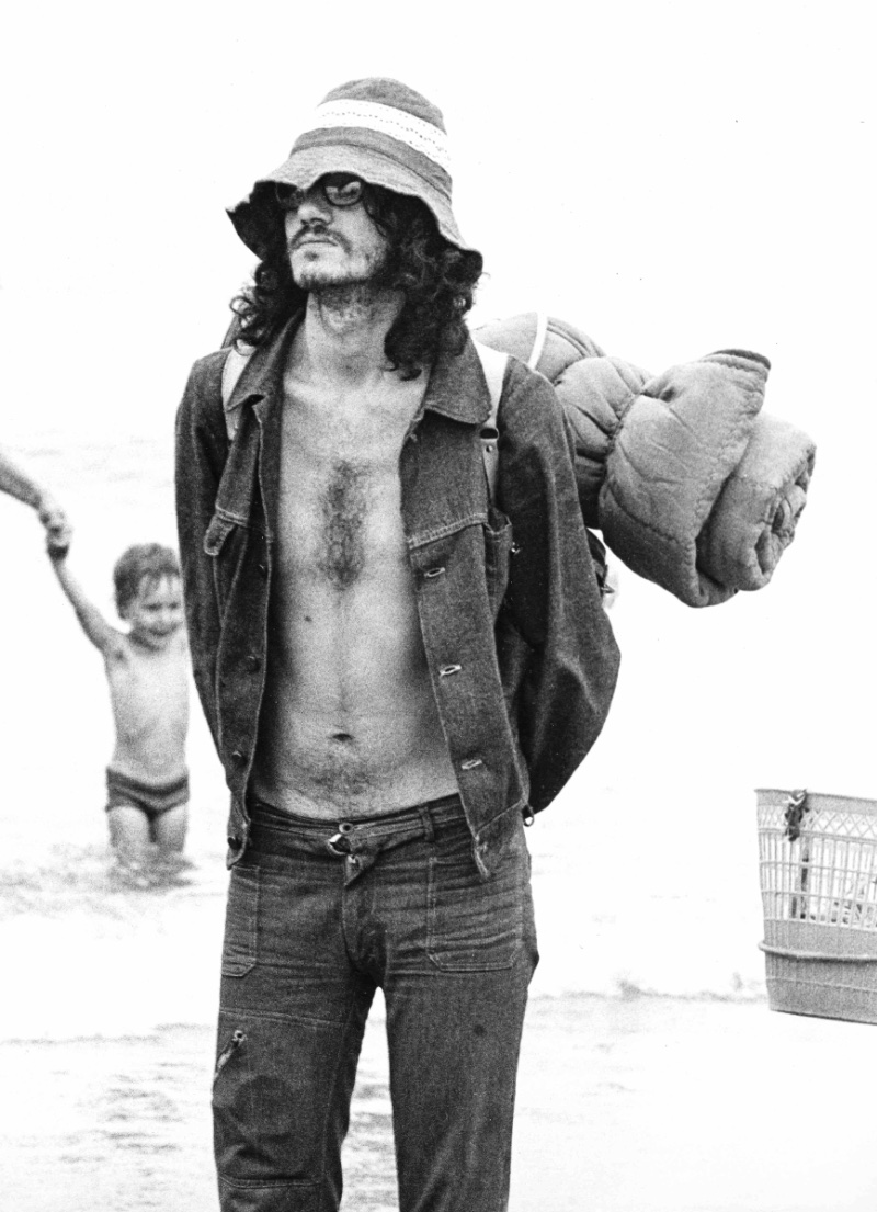 Hippies 1960s Denim Jeans Jacket Bucket Hat