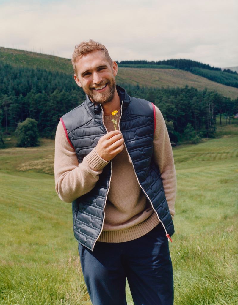 All smiles, Will Chalker stars in Hunter Boots' fall-winter 2020 campaign.