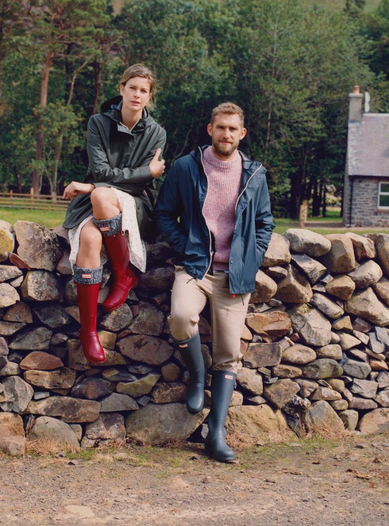 Chloé and Will Chalker front Hunter Boots' fall-winter 2020 campaign.