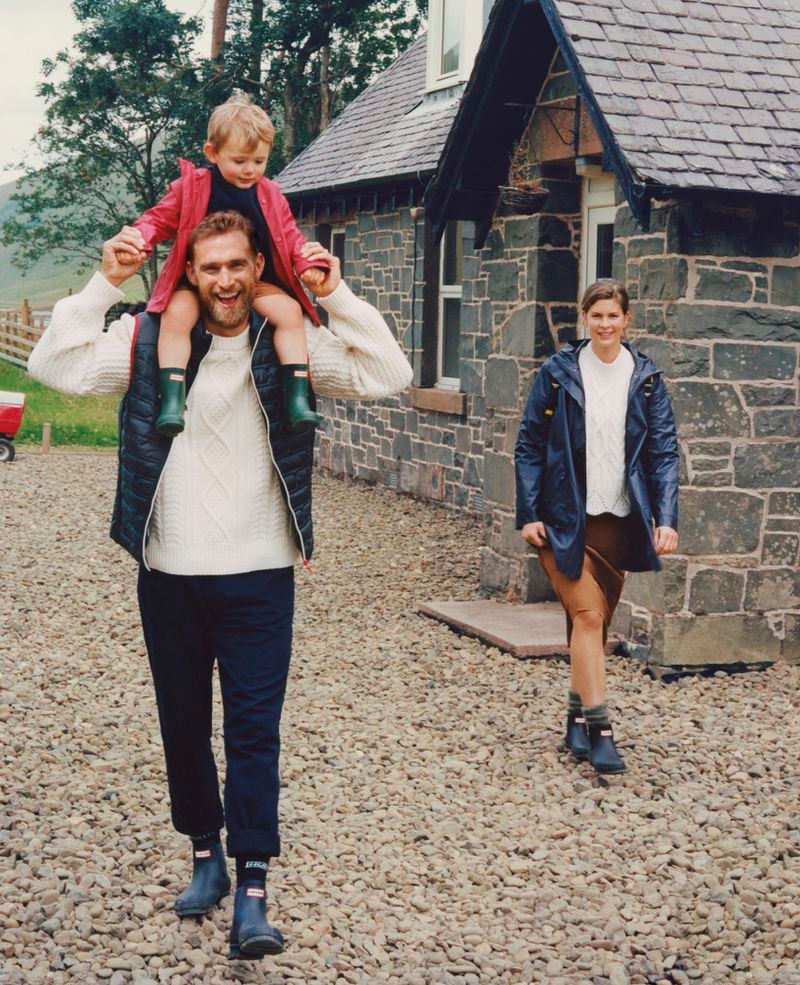 Hunter Boots enlists Will Chalker and his family to star in its fall-winter 2020 campaign.