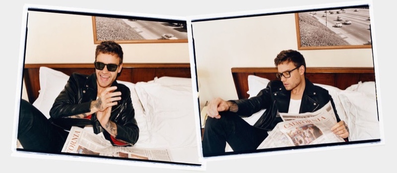 Relaxing in bed, Liam Payne stars in HUGO's fall-winter 2020 eyewear campaign.