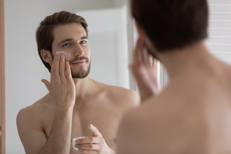 Male Model Using Serum