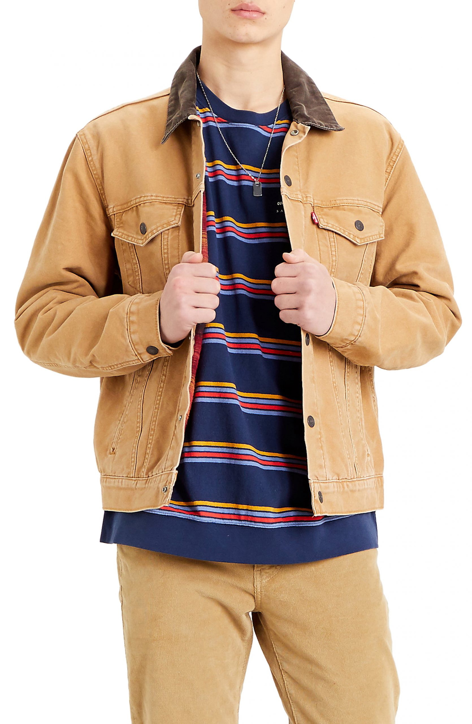 Men's Levis Lined Canvas Trucker Jacket 