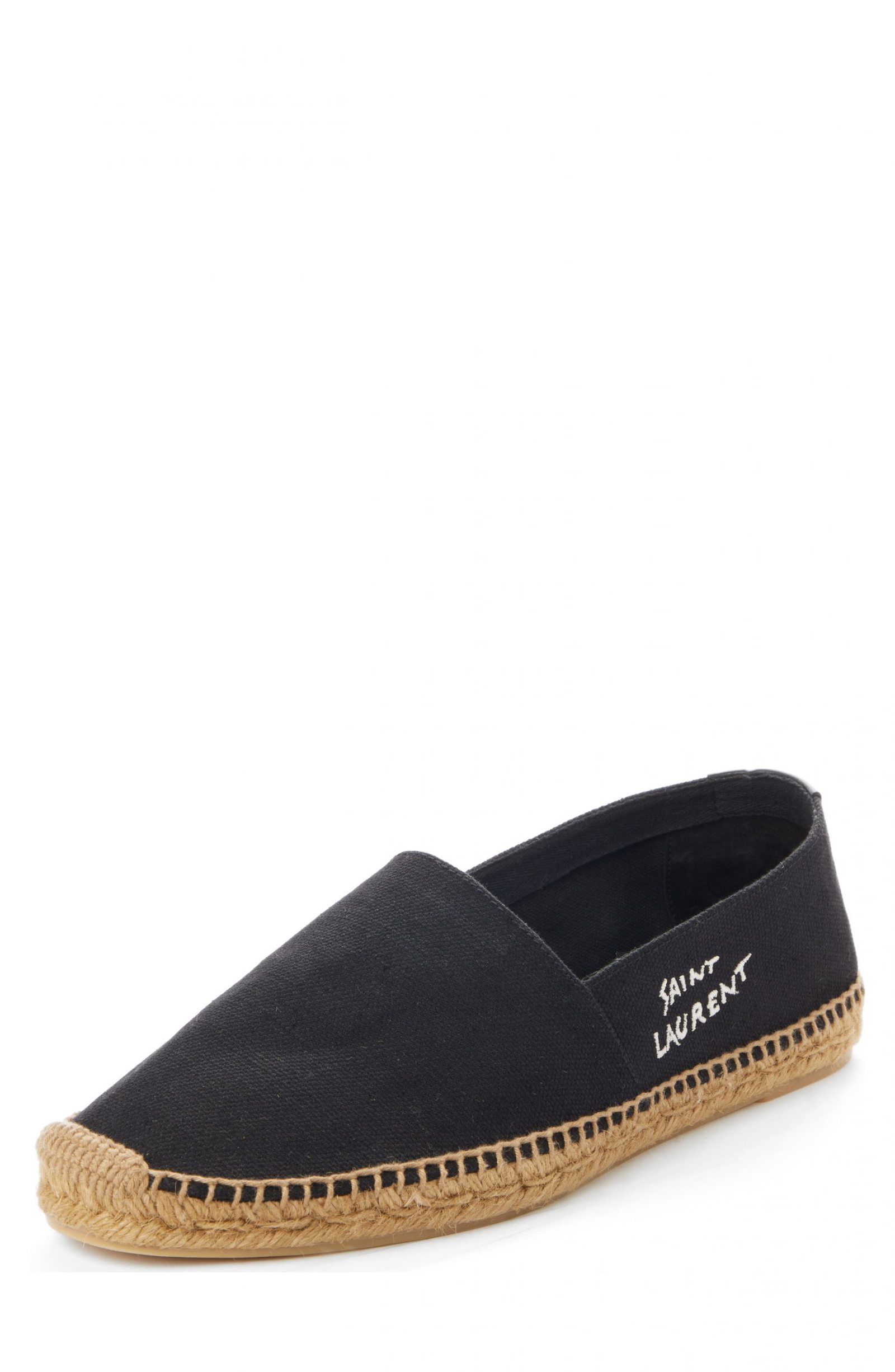 black espadrilles slip on