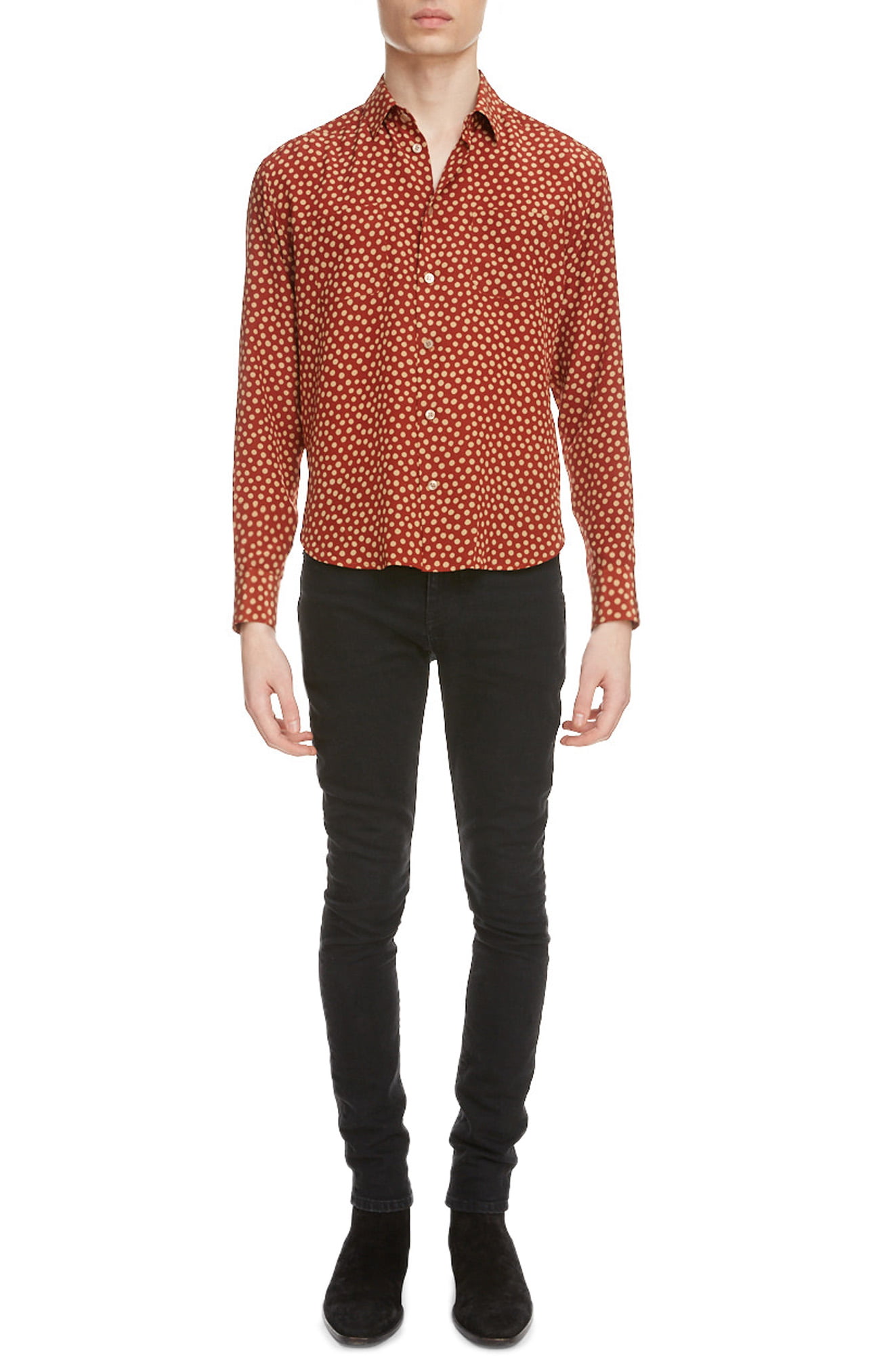 ysl men's button up shirt